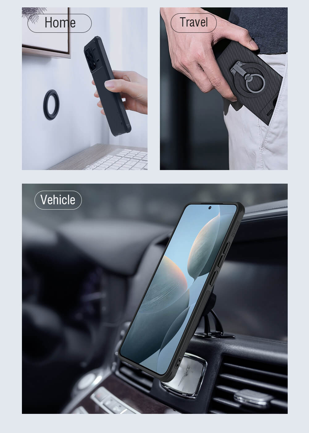 Чехол-крышка NILLKIN для Xiaomi Redmi K70, Redmi K70 Pro, Xiaomi Poco F6 Pro (серия Frosted shield Pro Magnetic case)